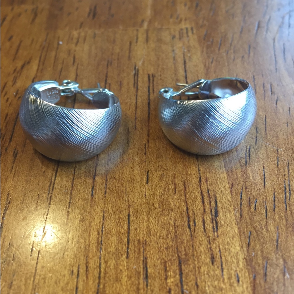 Classic silver hoop earrings